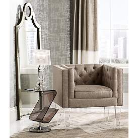 Image1 of 360 Lighting Baroque 20" High Clear Acrylic Accent Table Lamp in scene