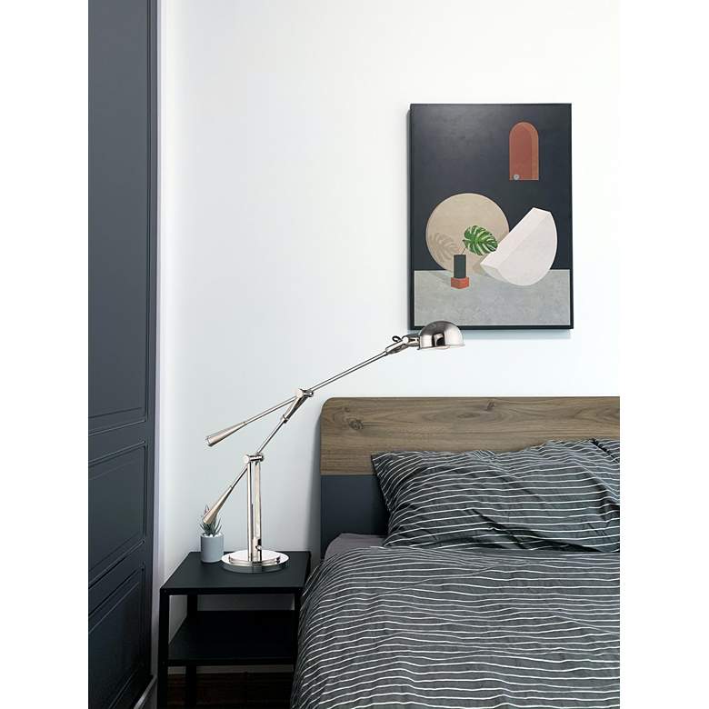 Image 1 Grammercy Park Polished Nickel Adjustable Table Lamp in scene