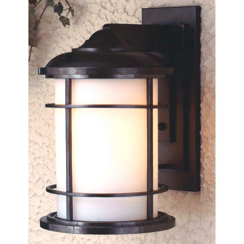 Image 1 Generation Lighting Lighthouse 15" High Bronze Outdoor Wall Light in scene