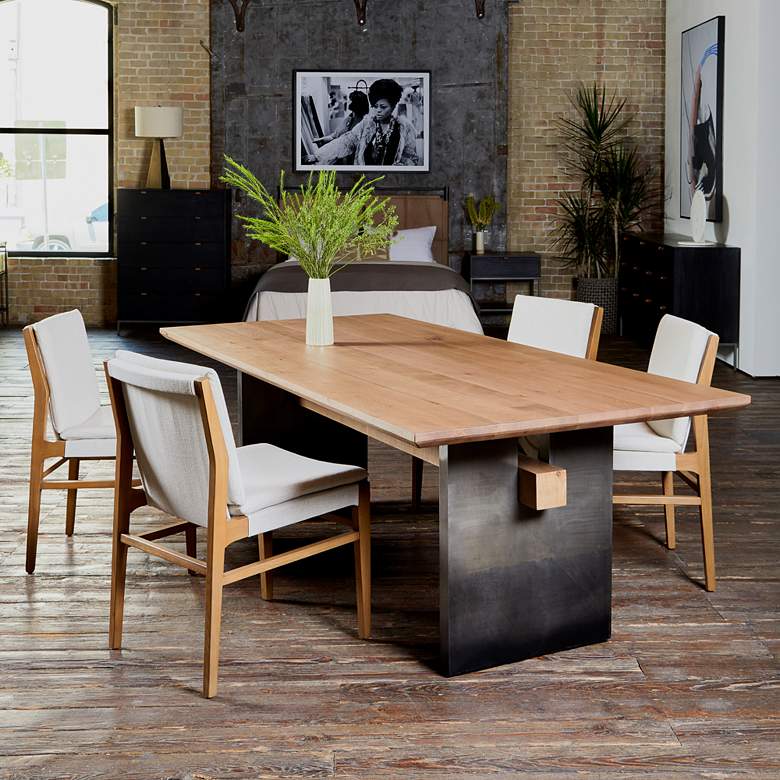 Image 1 Aya Modern Brown Nettlewood Dining Chair in scene