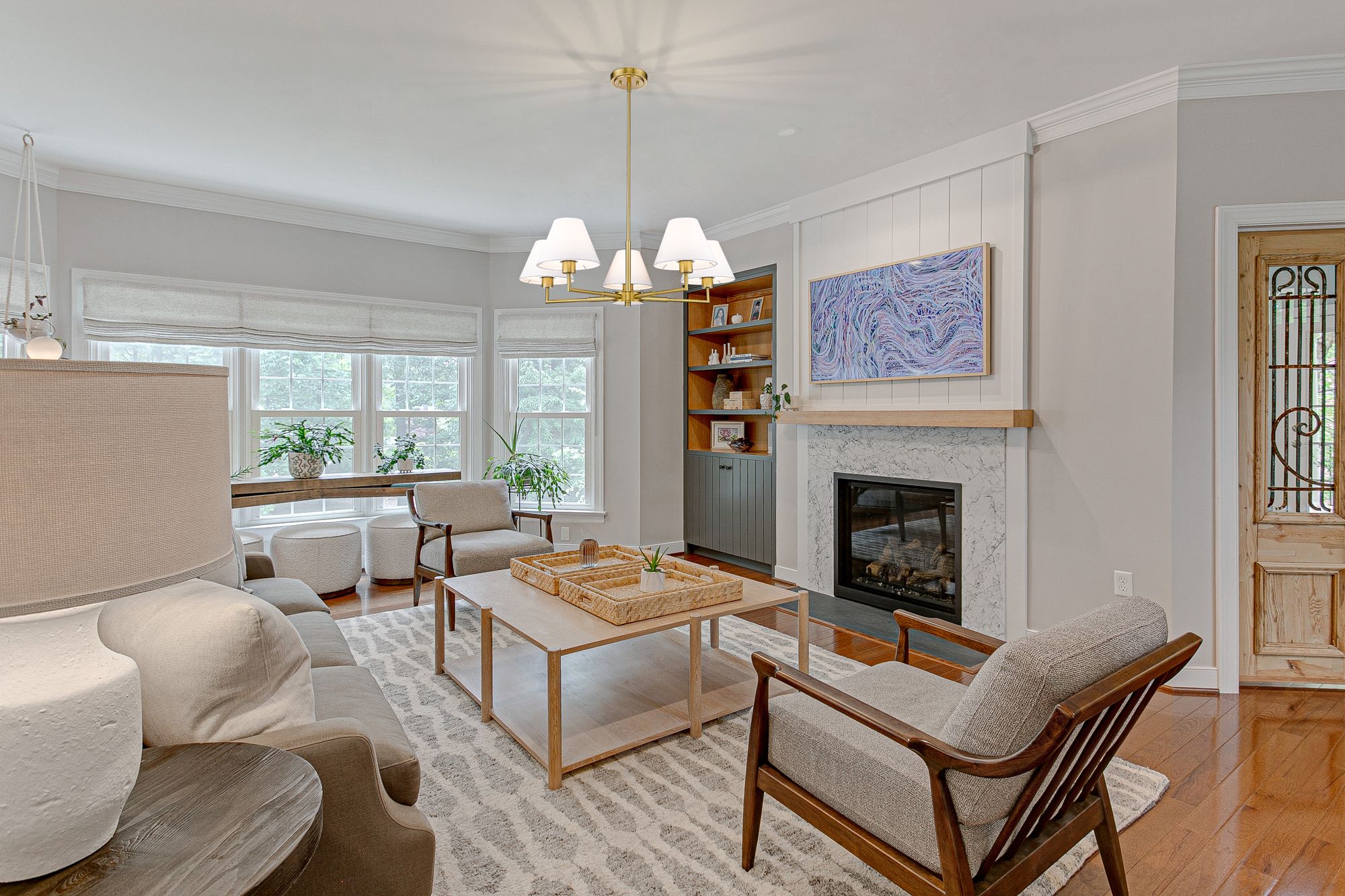 Image 1 Leila by Z-Lite Luxe Gold 5 Light Chandelier in scene