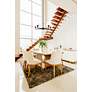 1_Leila 34" Wide Matte Black 5-Light Chandelier in scene