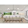 Leila 62" Wide Matte Black 2-Light Linear Chandelier in scene