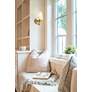 1_Gianna 10 1/4" High Modern Gold Wall Sconce in scene