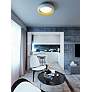 1_Kayce 12" Wide White and Gold LED Ceiling Light in scene