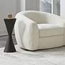 1_Time's Up 9"W Textured Matte Black Hourglass Drink Table in scene