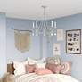 1_Pennington 25" Wide Brushed Nickel 5-Light Chandelier in scene