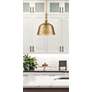 1_Savoy House Berg 12" Wide Warm Brass Bell Mini Pendant in scene