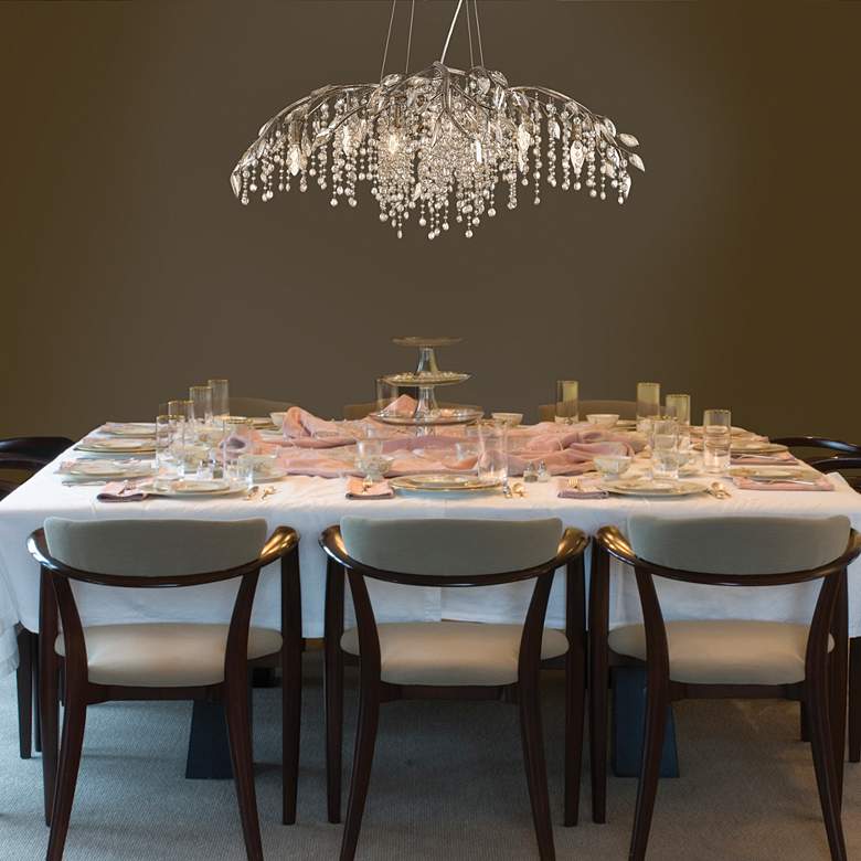 Image 1 Autumn Twilight 40"W Mystic Gold Crystal 12-Light Chandelier in scene