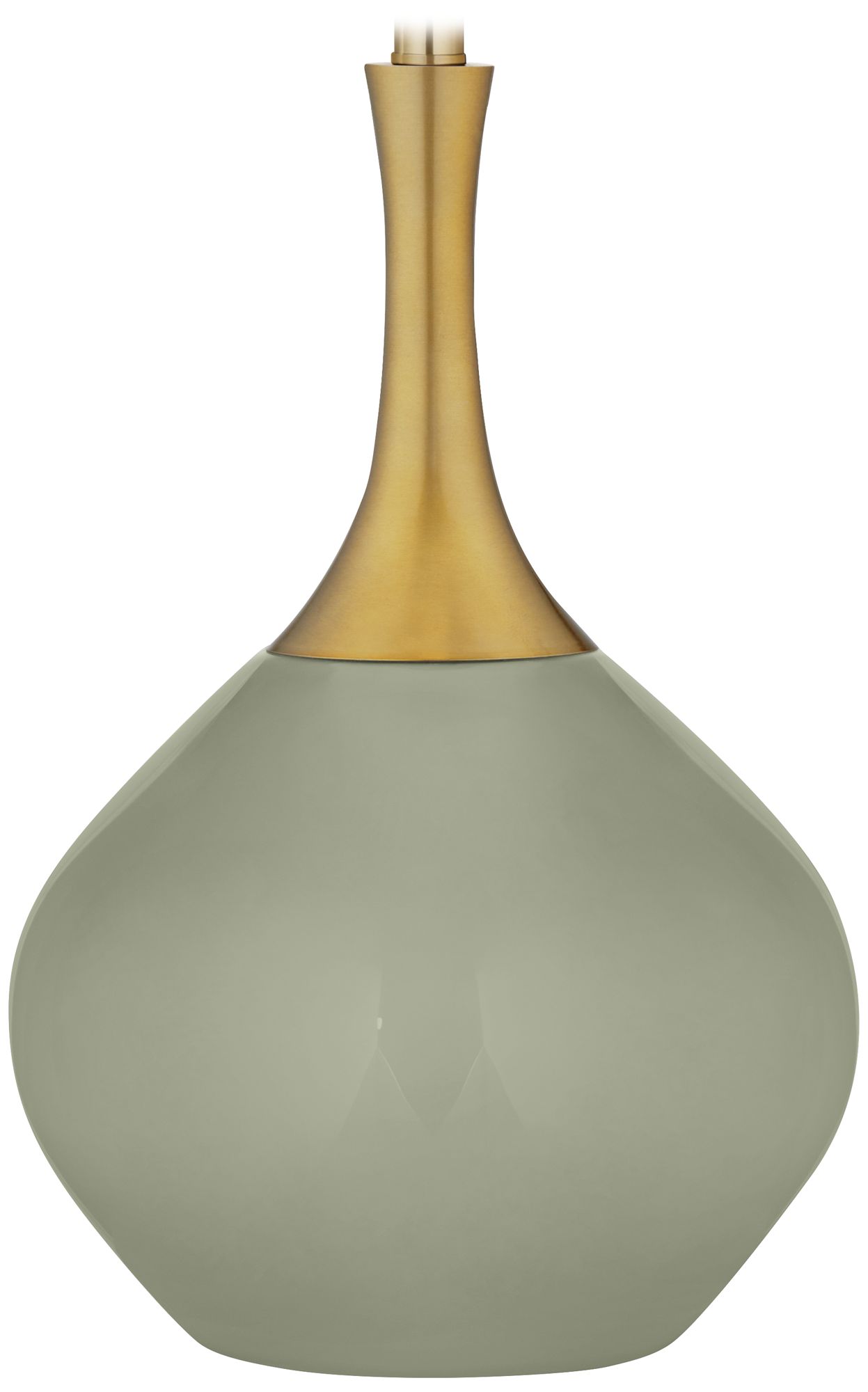 Color Plus Nickki Brass 30 1/2" High Evergreen Fog Green Table Lamp