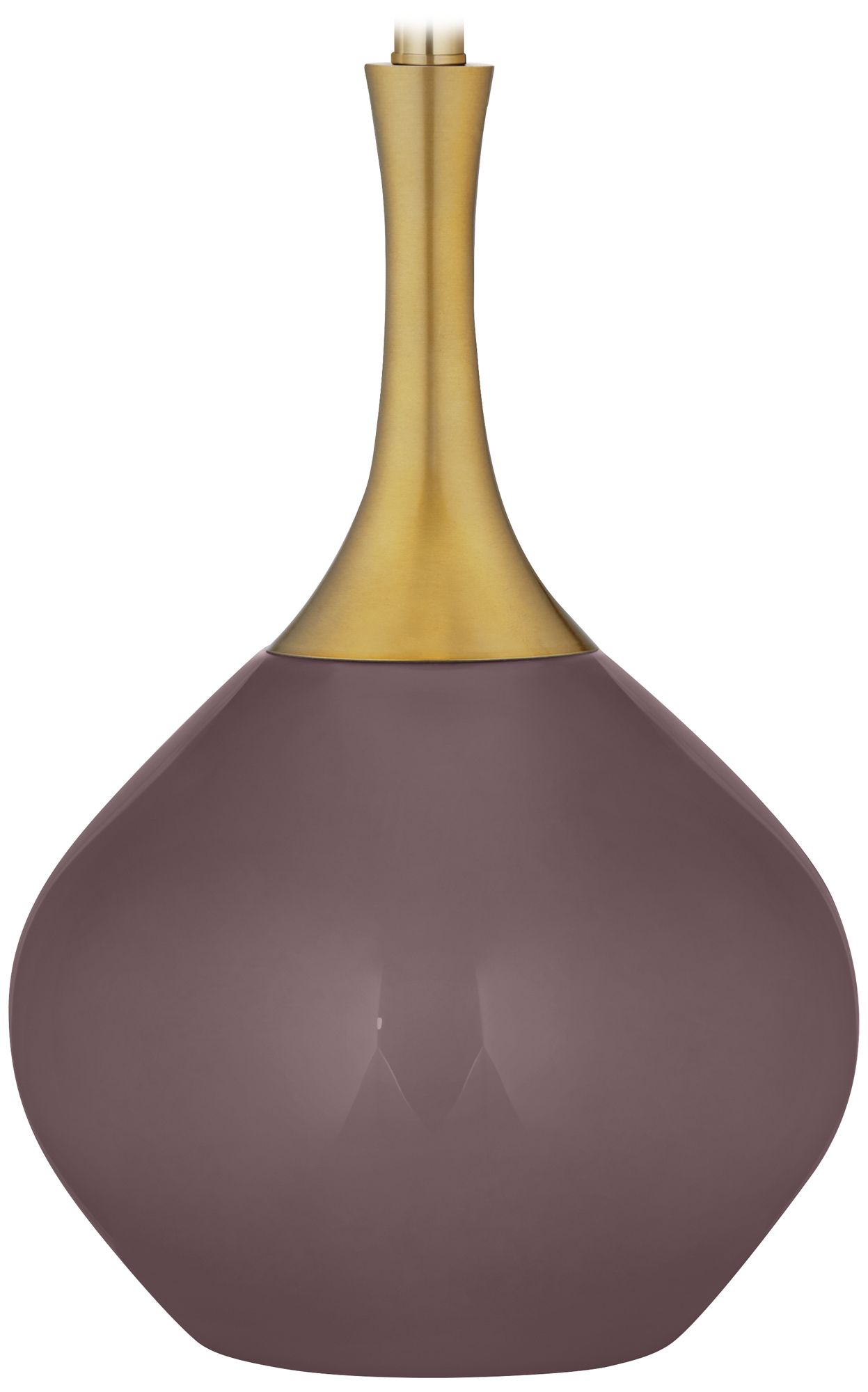 Color Plus Nickki Brass 30 1/2" High Poetry Plum Purple Table Lamp