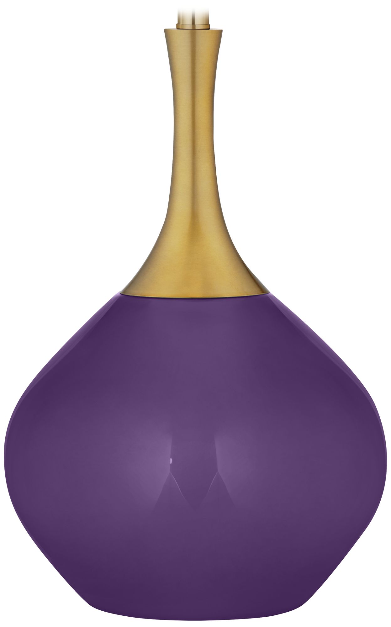 Color Plus Nickki Brass 30 1/2" High Acai Purple Modern Table Lamp