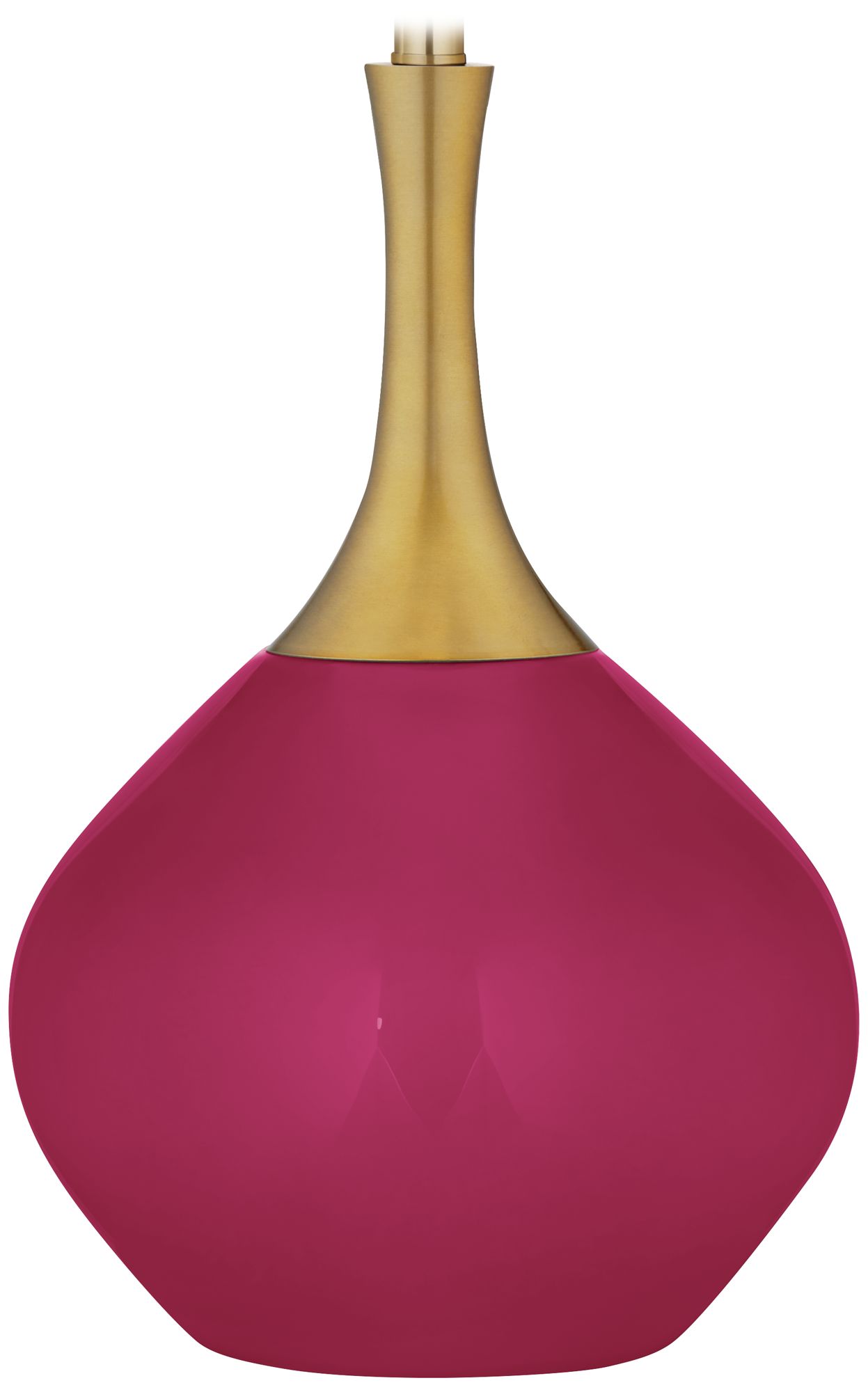 Color Plus Nickki Brass 30 1/2" High Modern Vivacious Pink Table Lamp