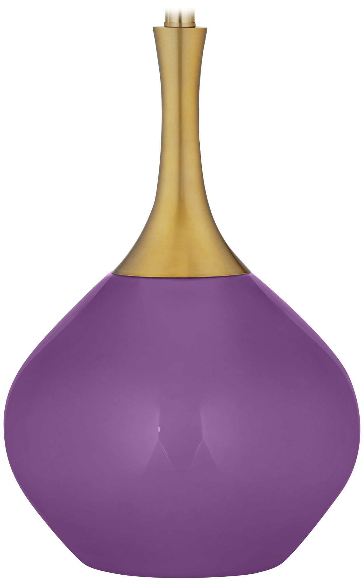 Color Plus Nickki Brass 30 1/2" Modern Passionate Purple Table Lamp