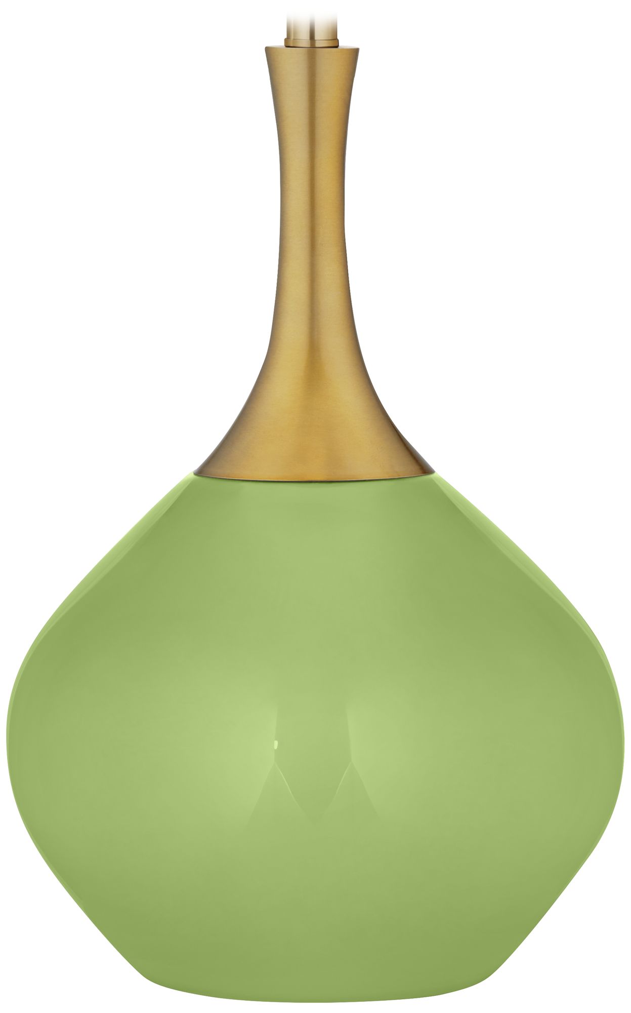 Color Plus Nickki Brass 30 1/2" Lime Rickey Green Modern Table Lamp