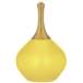 Color Plus Nickki 30 1/2&quot; Lemon Twist Yellow Brass Modern Table Lamp