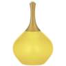 Color Plus Nickki 30 1/2&quot; Lemon Twist Yellow Brass Modern Table Lamp
