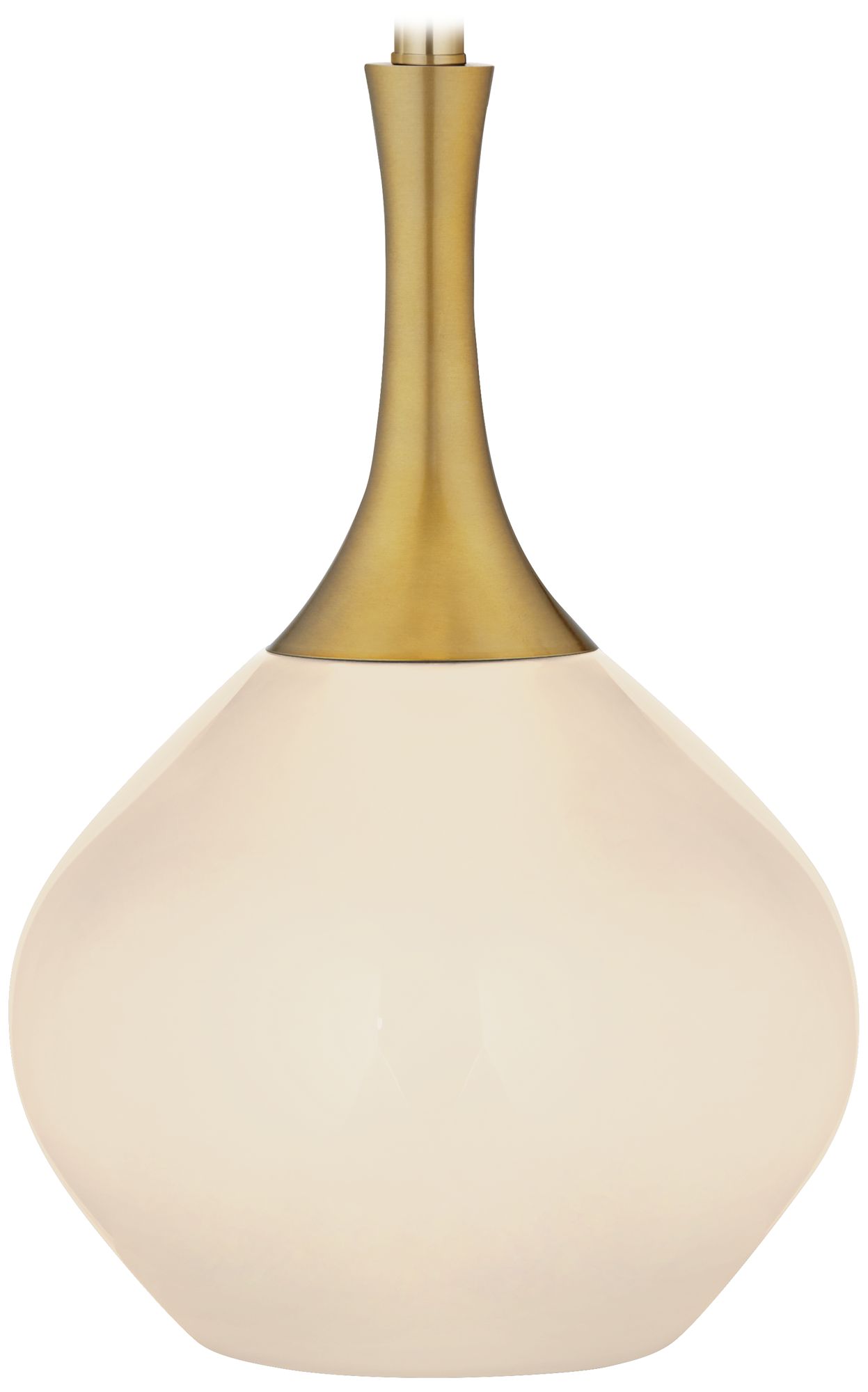 Color Plus Nickki Brass 30 1/2" Steamed Milk White Modern Table Lamp