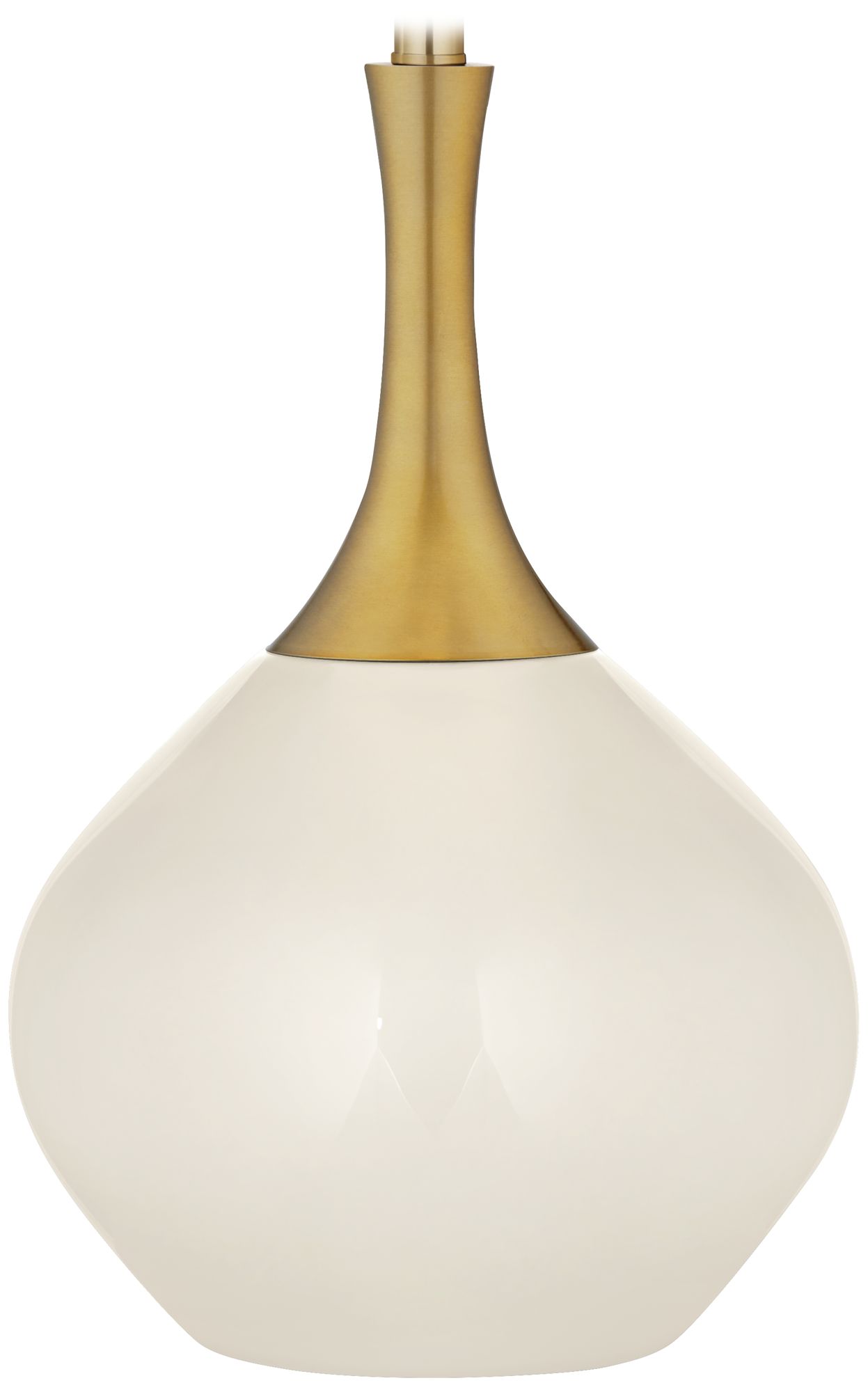 Color Plus Nickki Brass 30 1/2" West Highland White Modern Table Lamp