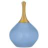 Placid Blue Nickki Brass Modern Table Lamp