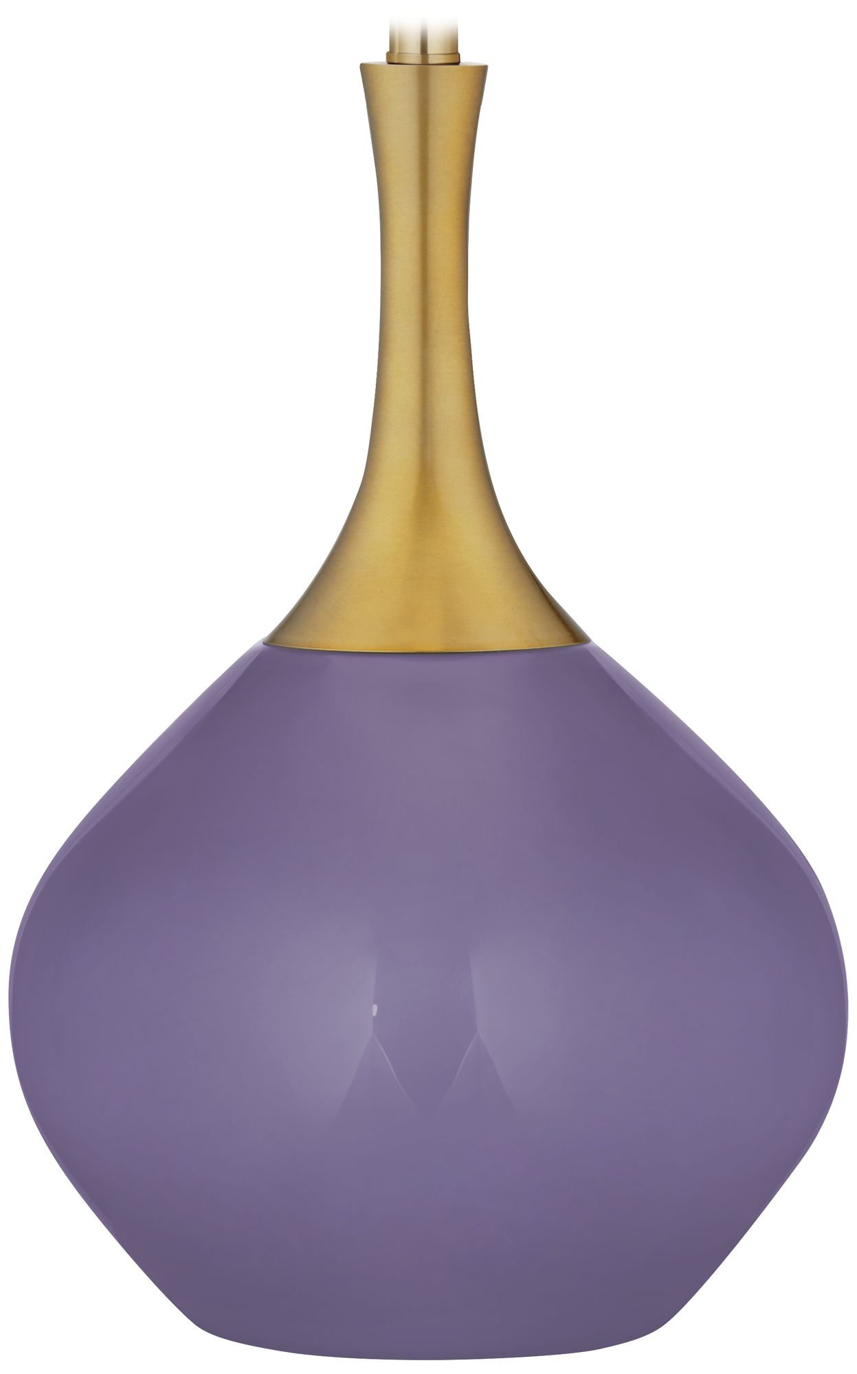 Color Plus Nickki Brass 30 1/2" High Purple Haze Modern Table Lamp