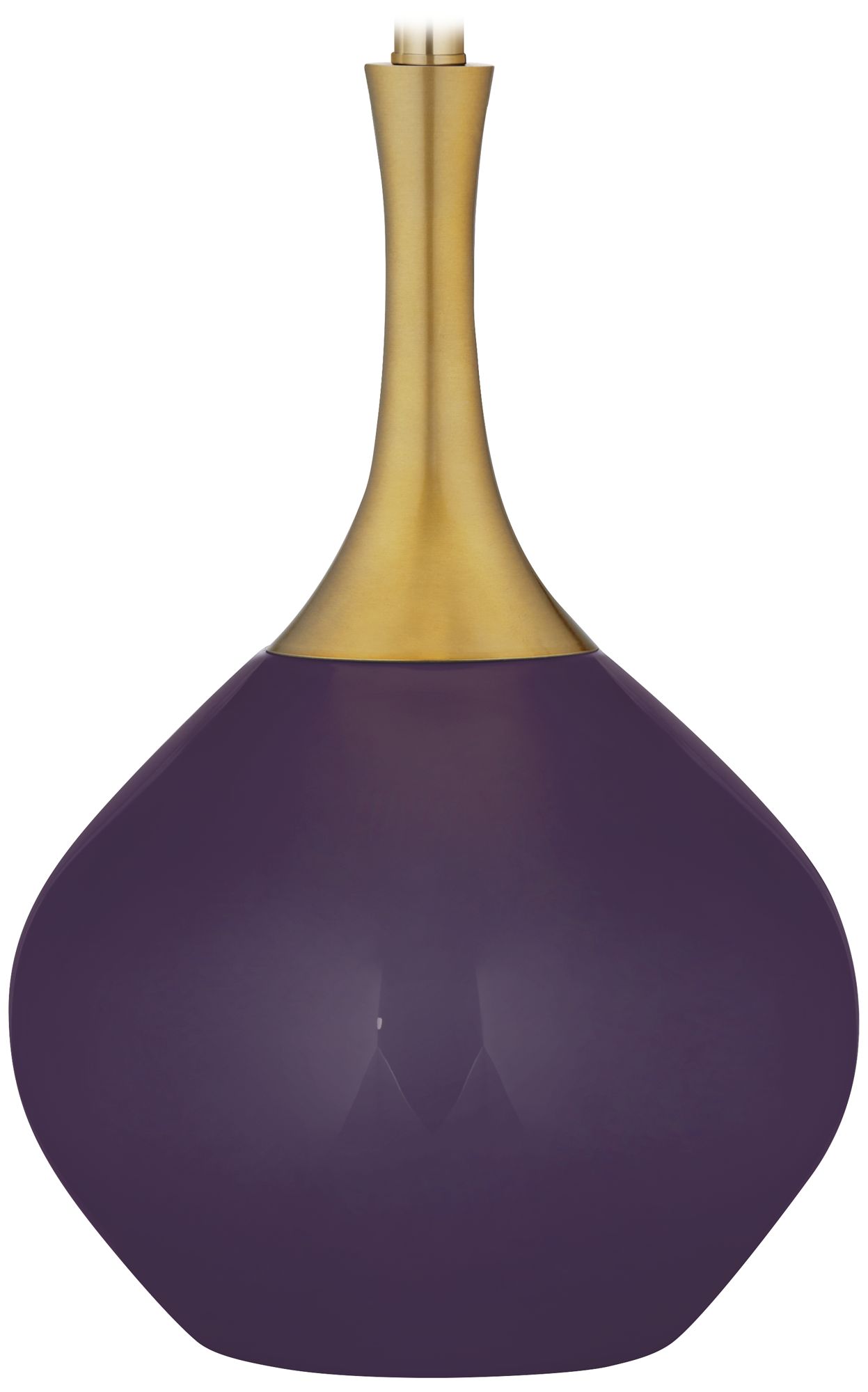 Color Plus Nickki Brass 30 1/2" Modern Quixotic Plum Purple Table Lamp
