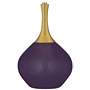 Color Plus Nickki Brass 30 1/2&quot; Modern Quixotic Plum Purple Table Lamp