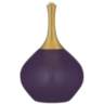 Color Plus Nickki Brass 30 1/2&quot; Modern Quixotic Plum Purple Table Lamp
