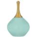 Color Plus Nickki Brass 30 1/2&quot; Modern Coastal Cay Blue Table Lamp