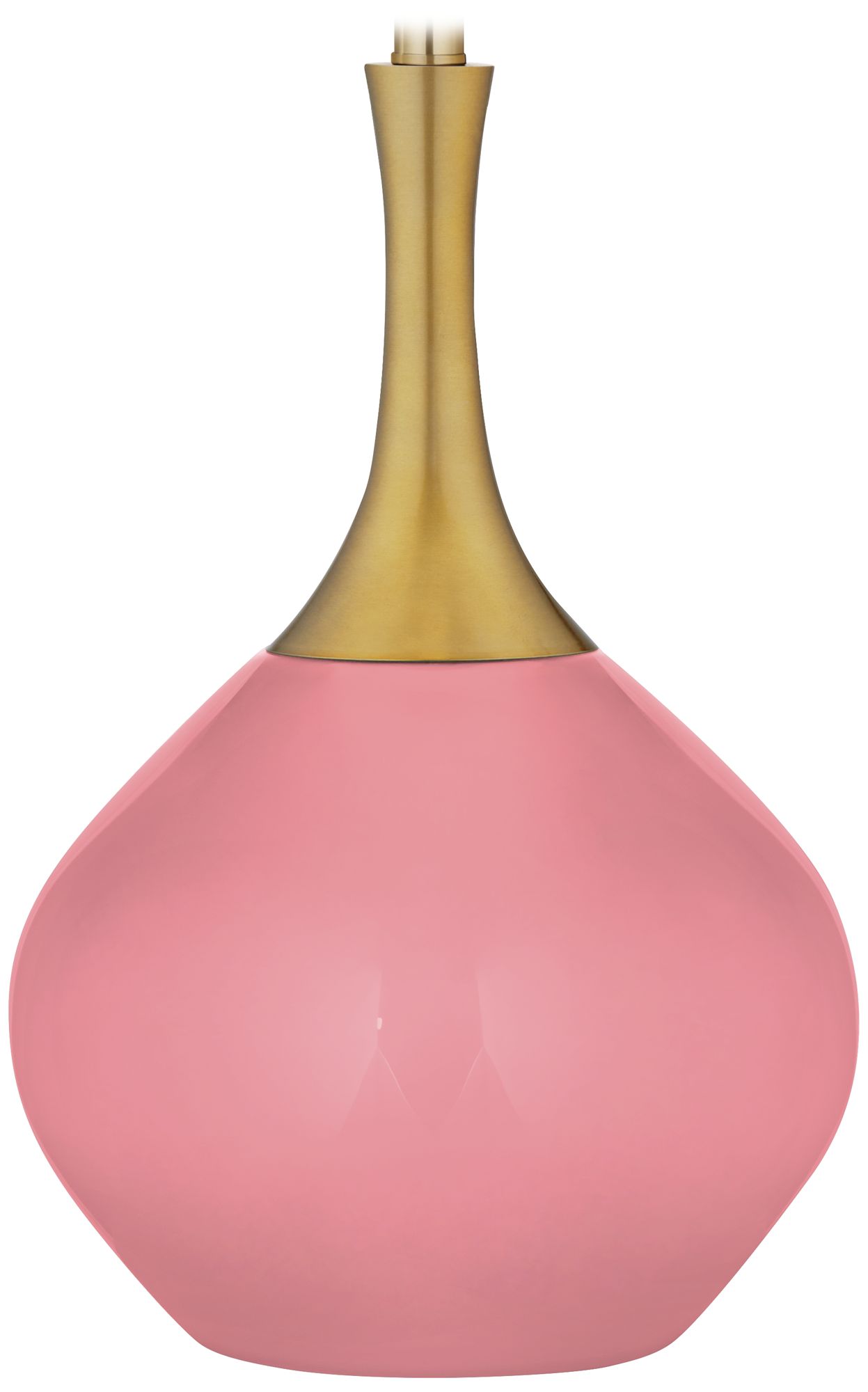 Color Plus Nickki Brass 30 1/2" High Haute Pink Modern Table Lamp