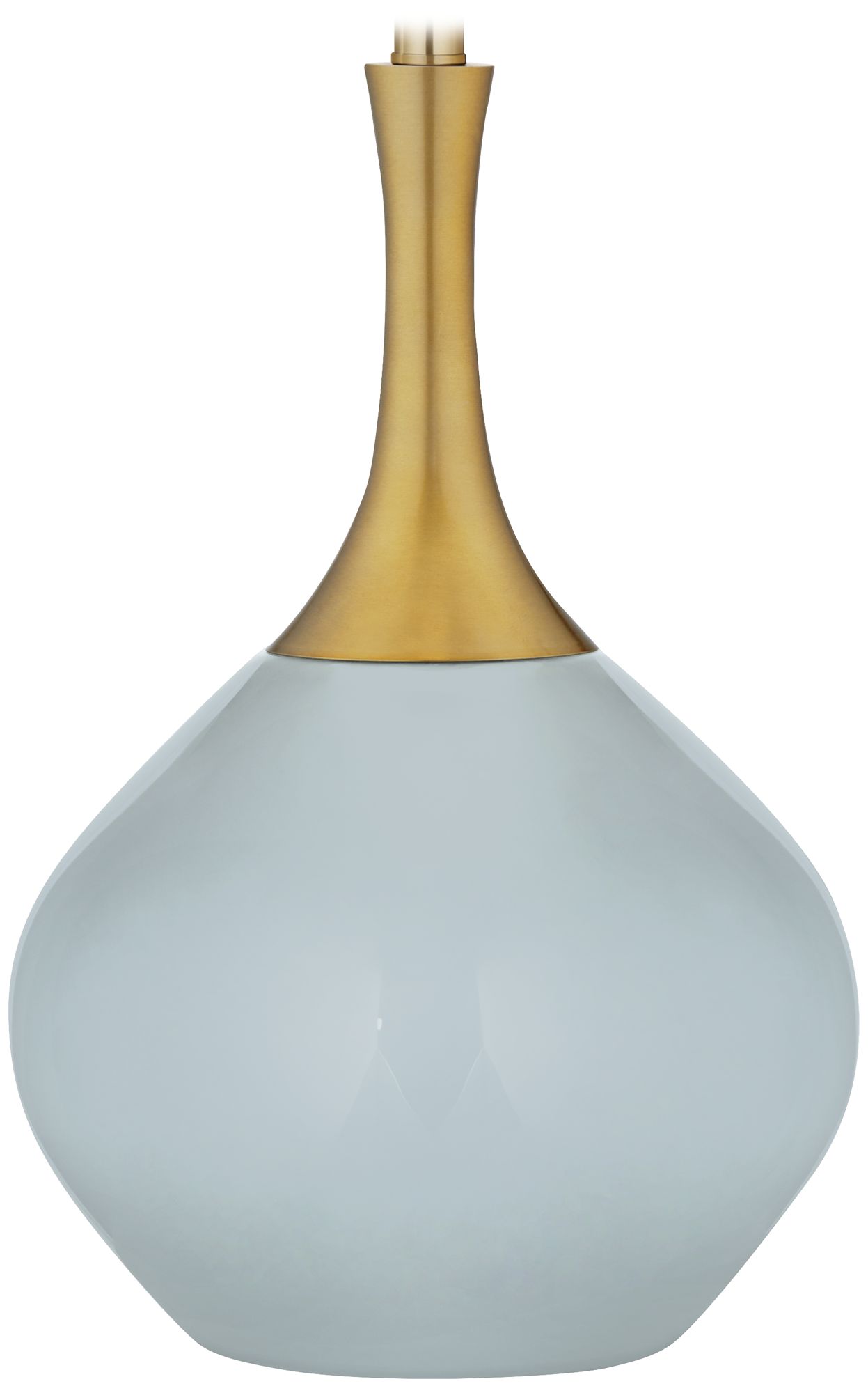 Color Plus Nickki Brass 30 1/2" High Take Five Blue Modern Table Lamp