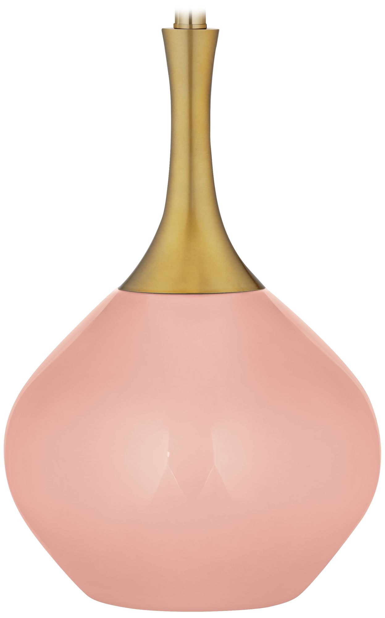 Color Plus Nickki Brass 30 1/2" High Rustique Pink Modern Table Lamp