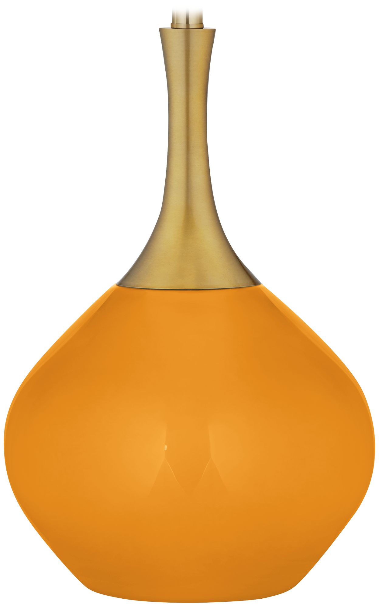 Color Plus Nickki Brass 30 1/2" High Carnival Orange Table Lamp