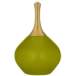 Olive Green Nickki Brass Accent Modern Table Lamp