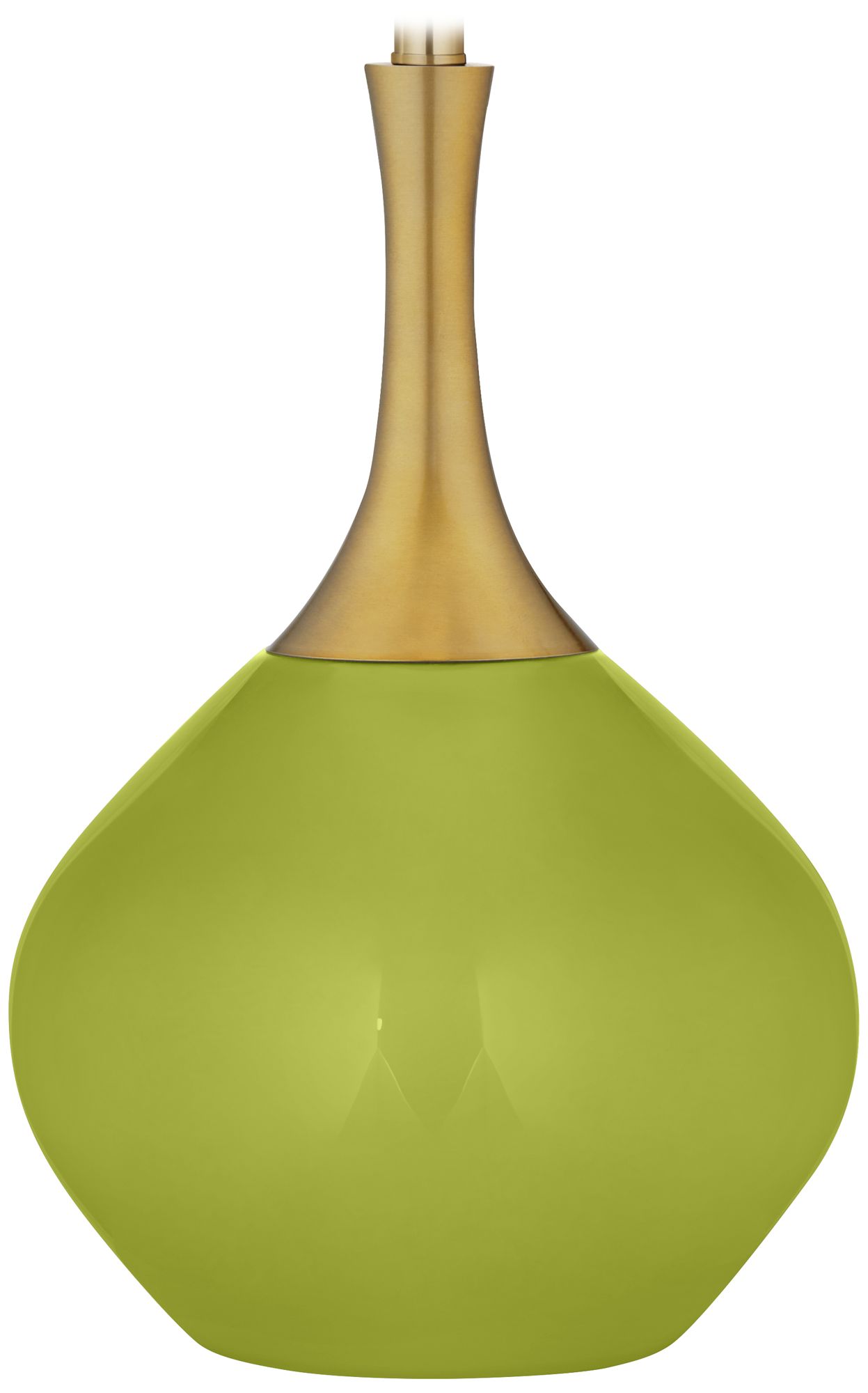 Color Plus Nickki Brass 30 1/2" Modern Parakeet Green Table Lamp