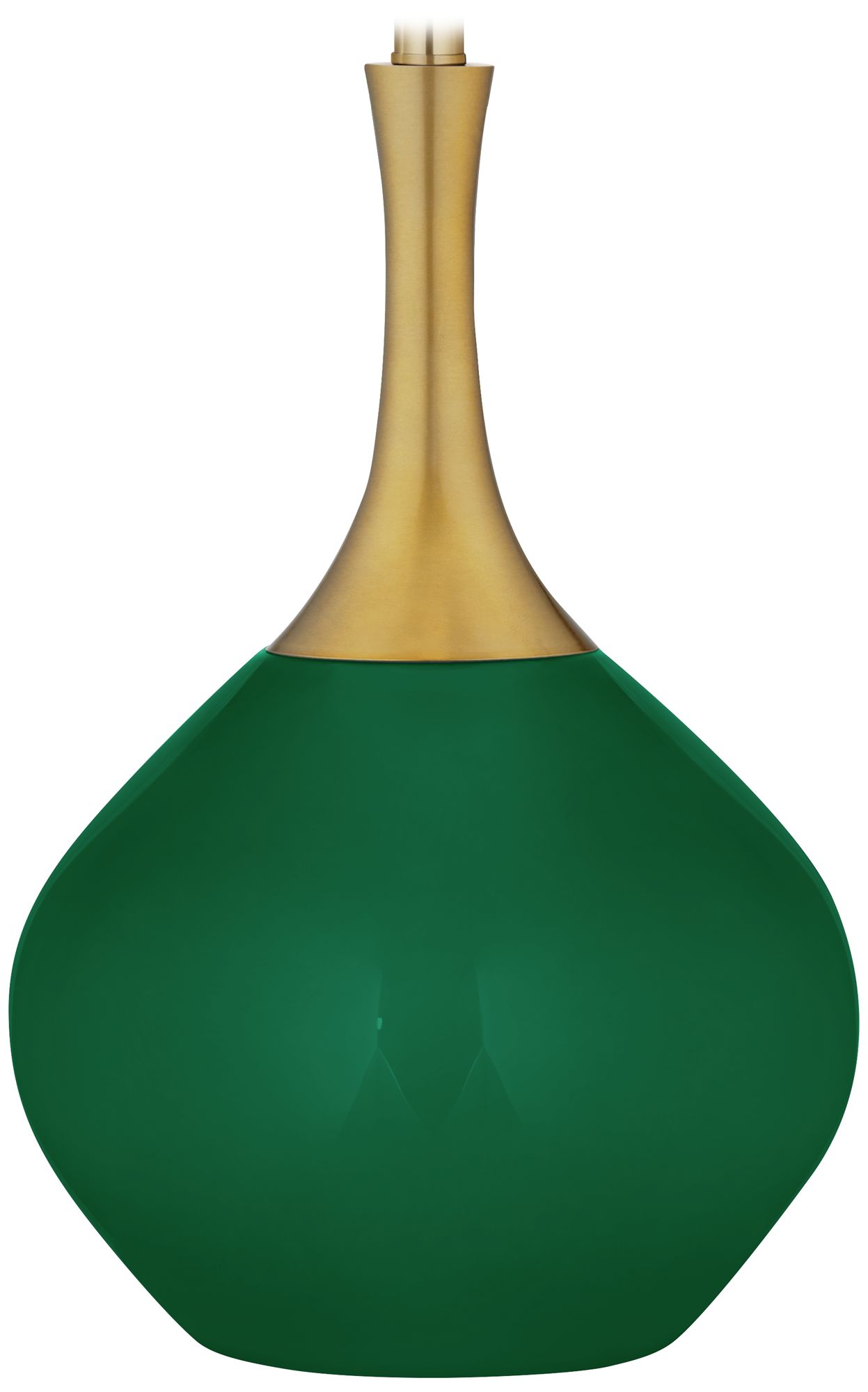 Color Plus Nickki Brass 30 1/2" High Modern Greens Table Lamp