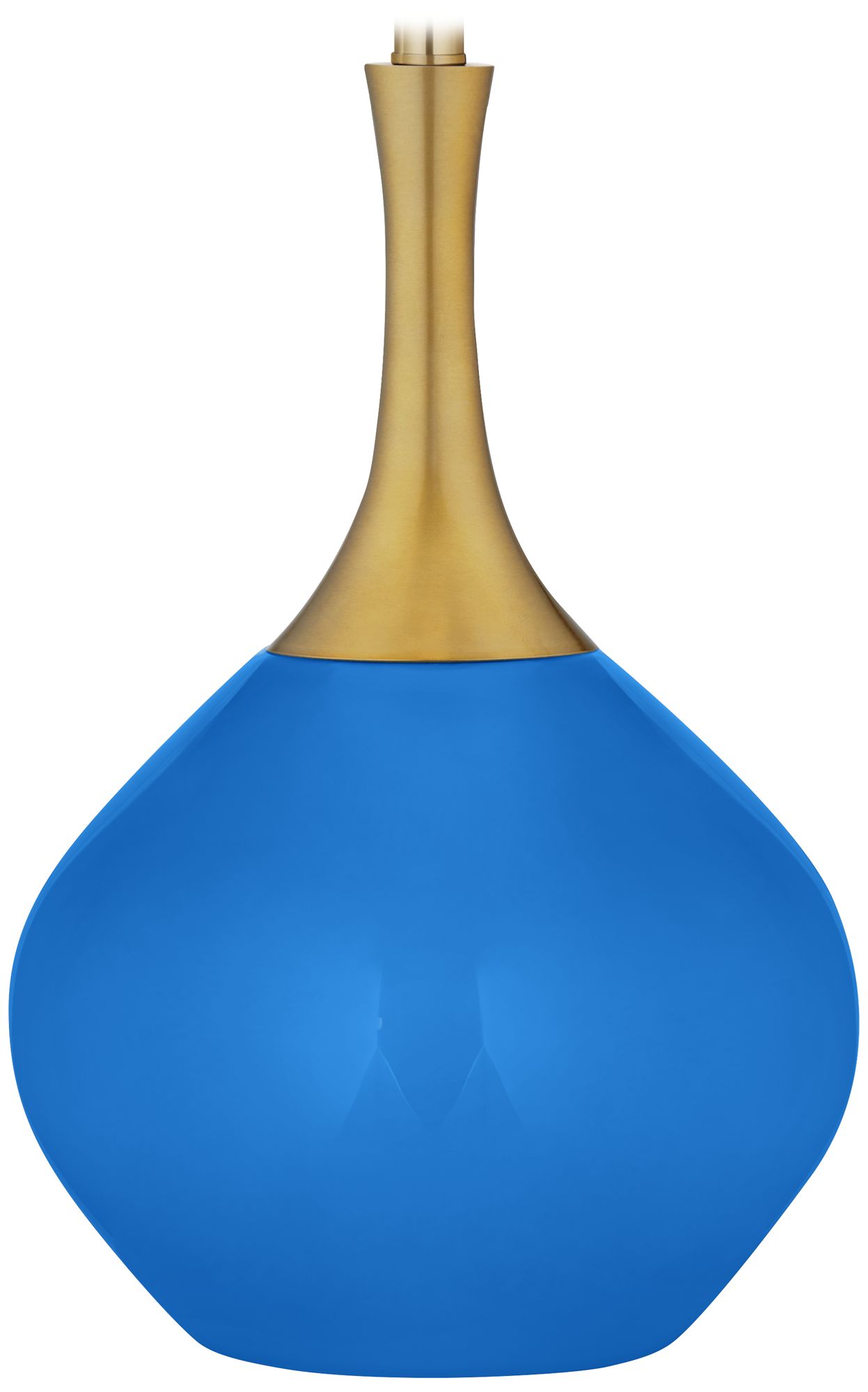 Color Plus Nickki Brass 30 1/2" High Royal Blue Modern Table Lamp