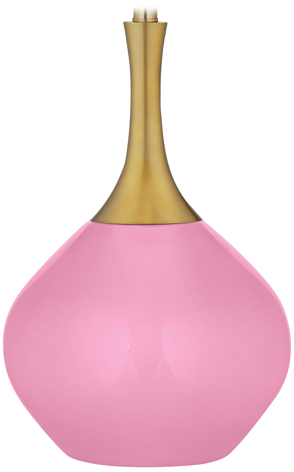 Color Plus Nickki Brass 30 1/2" High Candy Pink Modern Table Lamp
