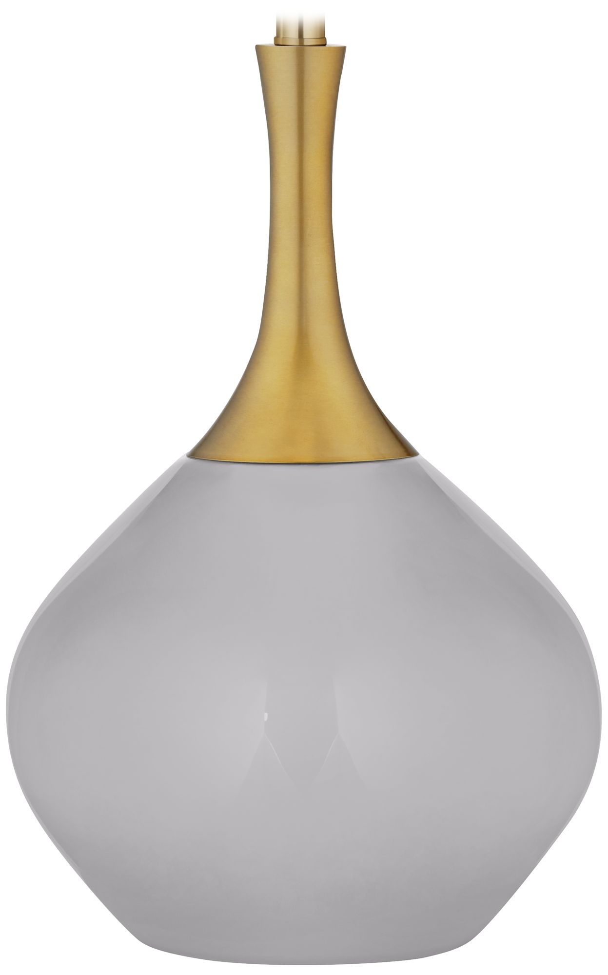 Color Plus Nickki Brass 30 1/2" Swanky Gray Modern Table Lamp