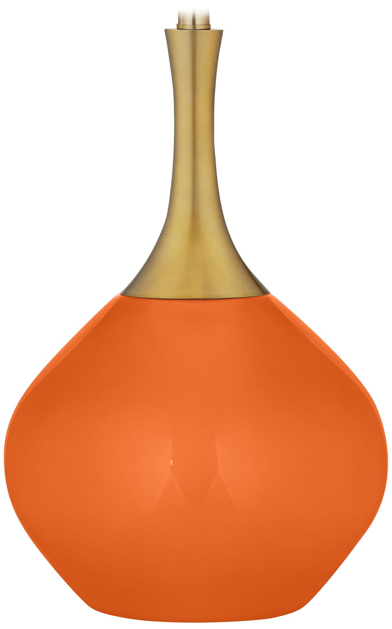 Color Plus Nickki Brass 30 1/2" Modern Invigorate Orange Table Lamp