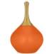 Color Plus Nickki Brass 30 1/2&quot; Modern Invigorate Orange Table Lamp