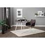 1_Woodford 41 1/4" Wide White and Cement Writing Desk in scene
