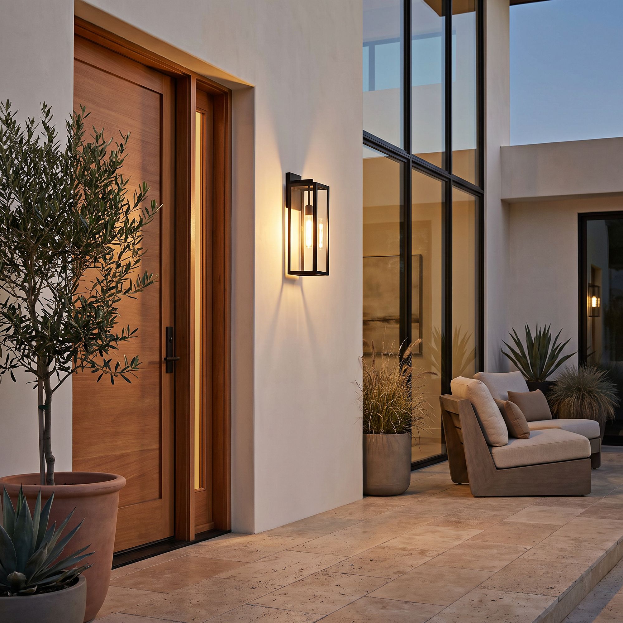 Watch A Video About the Titan Mystic Black Outdoor Wall Light