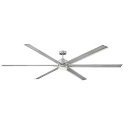 99&quot; Hinkley Indy Maxx Brushed Nickel Outdoor LED Smart Ceiling Fan