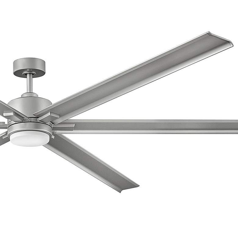 Image 4 99" Hinkley Indy Maxx Brushed Nickel Outdoor LED Smart Ceiling Fan more views