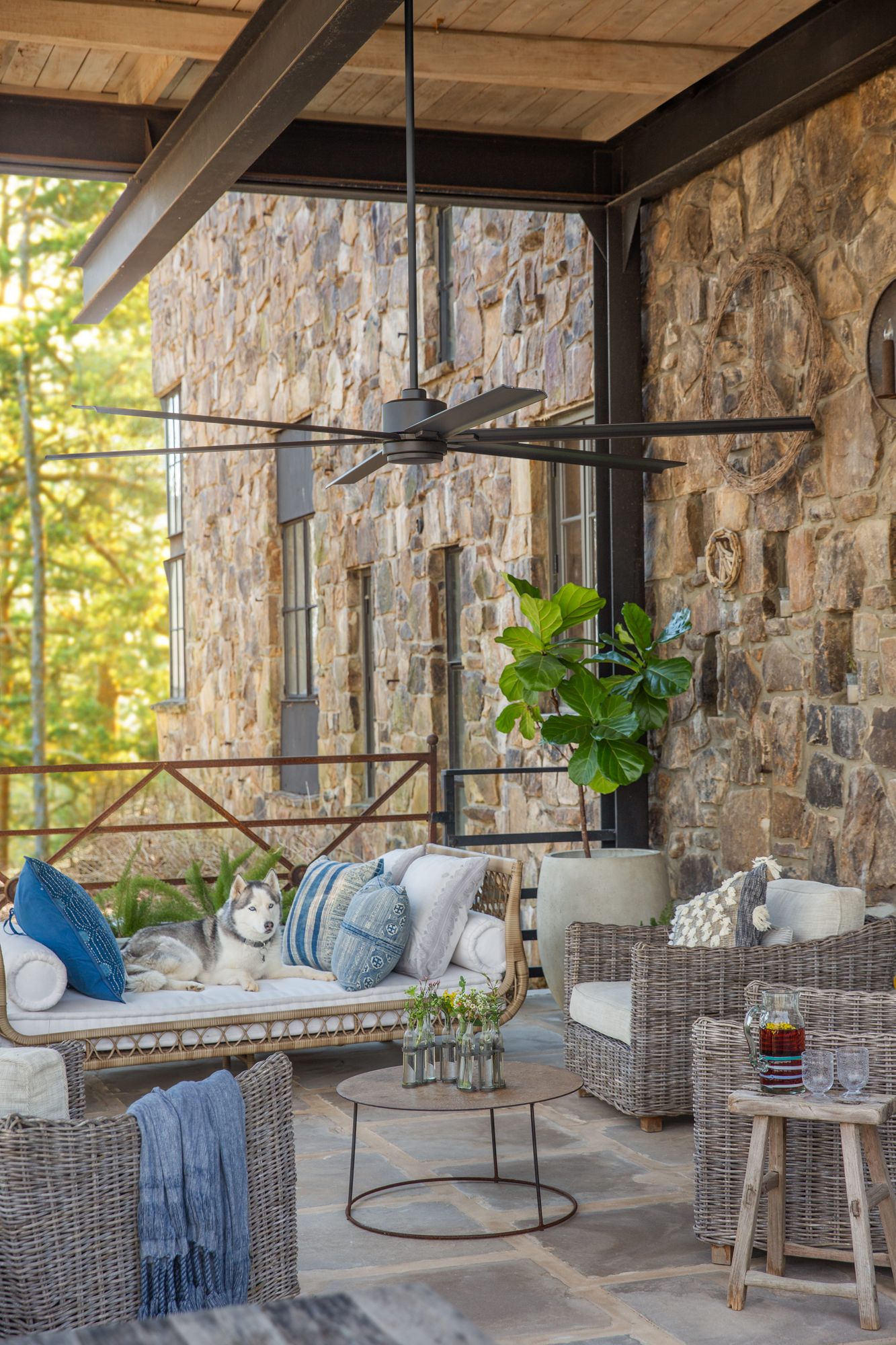 Image 4 99" Hinkley Indy Maxx Matte Bronze Finish LED Large Smart Ceiling Fan more views