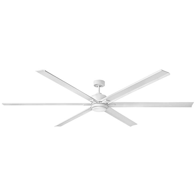 Image 1 99 inch Hinkley Indy Maxx Matte White Outdoor LED Smart Ceiling Fan