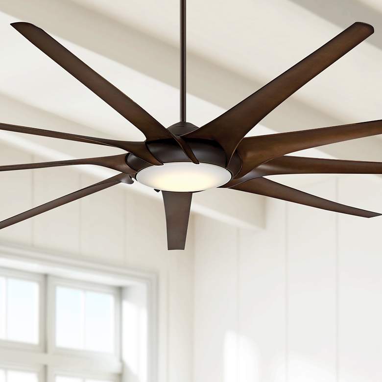 Image 1 99" Minka Aire Ninety Nine Bronze LED Large Ceiling Fan with Remote