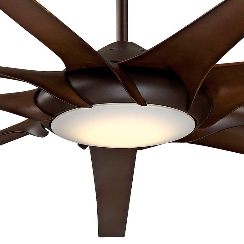 99&quot; Minka Aire Ninety Nine Bronze LED Large Ceiling Fan with Remote more views