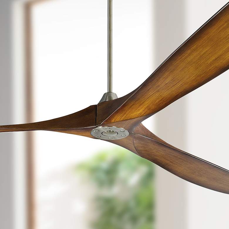 Image 1 99" Monte Carlo Maverick Grand Brushed Steel Ceiling Fan